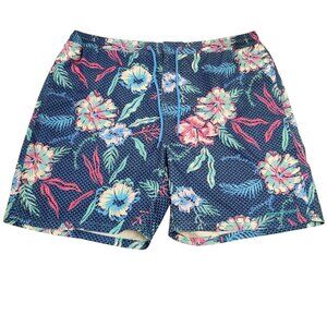 VINEYARD VINES Aquatic Hibiscus Swim Trunks Swimming Shorts Whale Logo Floral XL